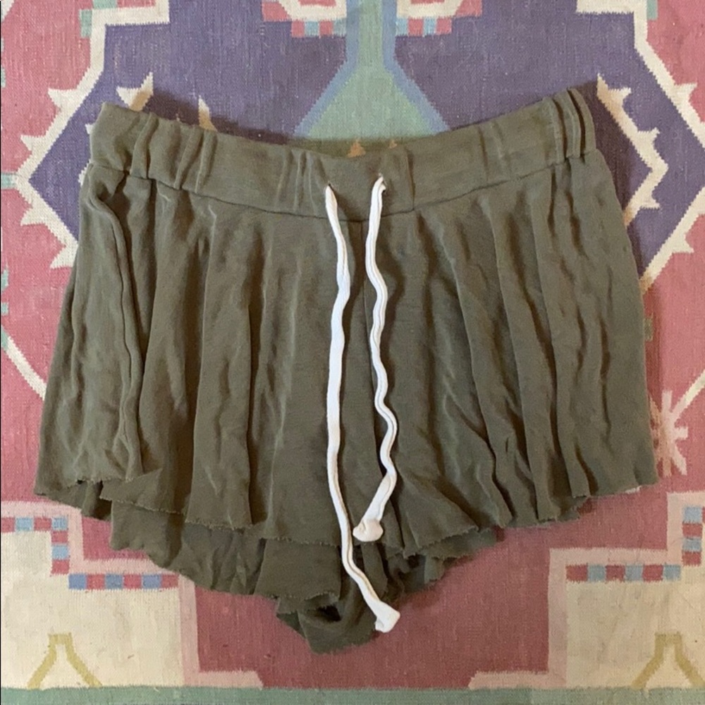 Flowy olive green free people shorts